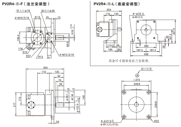 <a  target='_blank'><u>油研葉片泵</u></a>PV2R4-136、153、184、200、237尺寸